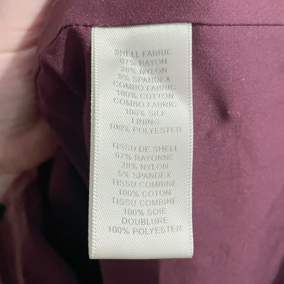 Rebecca Taylor Mesh Trim Ponte Sheath Dress Oxblood Burgundy Red size 2 Small S - Picture 11 of 11